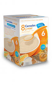 papilla de cereales y miel con leche polvo, alimento rico en vitamina A y vitamina E