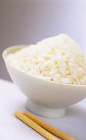 arroz blanco de cocción rapida, alimento rico en calorías y yodo