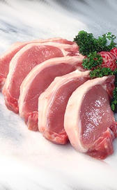 chuletas de cerdo, alimento rico en vitamina B7 y vitamina B1